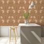 Pimpernel Wallpaper 210386 by Morris & Co in Brick Olive Green