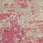 Celestial Abstract Hallway Runner Rug CES02 in Ivory Pink by Nourison