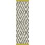 Uteki Geometric Diamond Wool Runner Rugs 023604 in Slate Grey