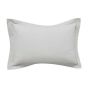 Nika Plain Textured Cotton Bedding in Silver Grey