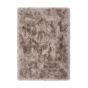 Extravagance Shaggy Modern Plain Rugs in Mink Brown