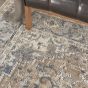 Quarry QUA05 Abstract Distressed Rugs  in Beige Grey by Nourison