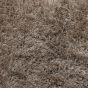 Extravagance Shaggy Modern Plain Rugs in Mink Brown