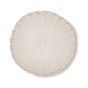 Rosanna Velvet Circle Cushion by Laura Ashley in Almond White
