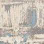Solace SLA07 Distressed Abstract  Runner Rug in Ivory Grey Blue