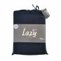 Lazy Linen Plain Fitted Bed Sheet in Navy Blue