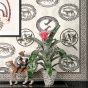 Matrinah Wallpaper 4019 by Cole & Son in Soot Snow