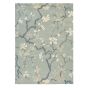 Anthea 47107 Floral Designer Rugs in China Blue by Sanderson