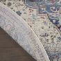 Vintage Kashan Traditional Circle Rugs VKA07 by Nourison in Ivory Blue