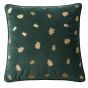 Firefly Embroidered Velvet Cushion By Wedgwood in Emerald Green