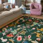 Forest Of Dean Wool Rug 146907 by Sanderson in Forest Green