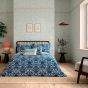 Strawberry Thief Bolster Cushion by Morris & Co in Teal Blue
