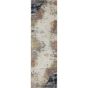 Rustic Textures RUS13 Abstract Runner Rugs in Grey Blue