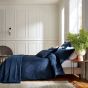 Osaka Jacquard Geometric Cushion in Midnight Blue