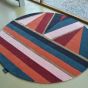 Sahara Round Rugs 56105 by Ted Baker in Burgundy
