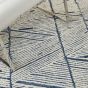 Colorado CLR01 Linear Wool Rugs by Nourison in White Blue