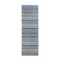 Fine Stripes Modern Wool Hallway Runner in Blue