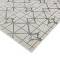 Aurora Lattice AU11 Geometric Rugs in Metallic Silver Beige