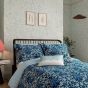 Strawberry Thief Bolster Cushion by Morris & Co in Teal Blue