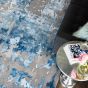 Prismatic Modern Abstract Rugs in PRS10 Blue Grey by Nourison