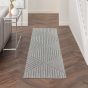 Cozumel CZM05 Indoor Outdoor Geometric Hallway Runner Rugs in Light Grey