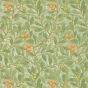 Arbutus Wallpaper 210408 by Morris & Co in Green Terracotta