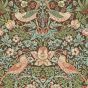 Strawberry Thief Wallpaper 212565 by Morris & Co in Chocolate Slate