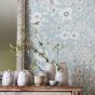 Maelee Wallpaper 216348 by Sanderson in Mineral Blue