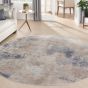 Rustic Textures RUS02 Abstract Circle Rugs in Beige Grey