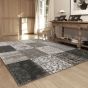 Louis De Poortere Rugs Vintage Patchwork Multi 8101 Black White