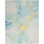 Prismatic Abstract Rugs PRS26 by Nourison in Seafoam Gold