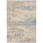 Solace SLA08 Distressed Abstract Rug in Ivory Grey Blue
