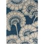Japanese Floral Rugs 039708 in Midnight by Florence Broadhurst