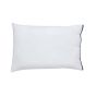 Komoro Plain Ribbon Piping Cotton Bedding in White Midnight Blue