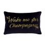 Wake Me For Champagne Cushion by Ted Baker in Black