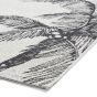 Miami A444 Indoor Outdoor Palm Leaf Rug in Cream Black