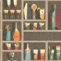Cocktails Wallpaper 23043 by Cole & Son in Grey Multi