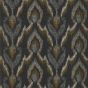 Velluto Wallpaper W0170/02 by Clarke & Clarke in Noir Black