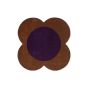 Flower Spot Wool Rugs 158401 by Orla Kiely in Chestnut Violet