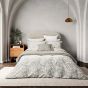 Cora Paisley Cushion by Bedeck of Belfast in Linen Grey