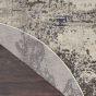 Celestial Abstract Circle Round Rugs CES02 in Ivory Grey by Nourison