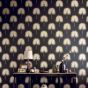Fan Palm Wallpaper 216639 by Sanderson in Charcoal Gold