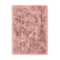 Extravagance Shaggy Modern Plain Rugs in Rose Pink