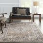 Quarry QUA05 Abstract Distressed Rugs  in Beige Grey by Nourison