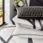 Sumi Spot Cushion by Morris & Co in Pearl & Charcoal Grey