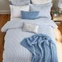 Be Still Floral Embroidered Cushion By Katie Piper in Blue