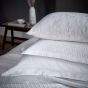 Oro Fine Linens Stripe Cotton Bedding in White