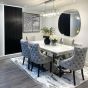 Aurora Glacier AU10 Abstract Rugs in Metallic Silver Grey