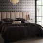 Velluto Wallpaper W0170/02 by Clarke & Clarke in Noir Black
