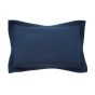 Nika Plain Textured Cotton Bedding in Midnight Blue